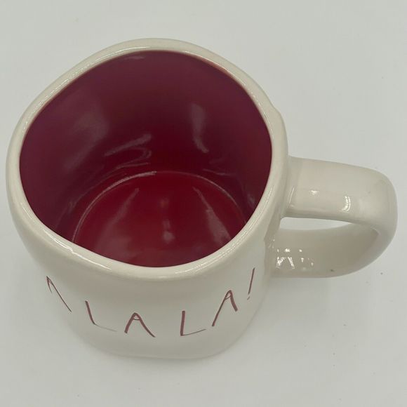 Rae Dunn FA LA LA White/Red Mug - Picture 5 of 9